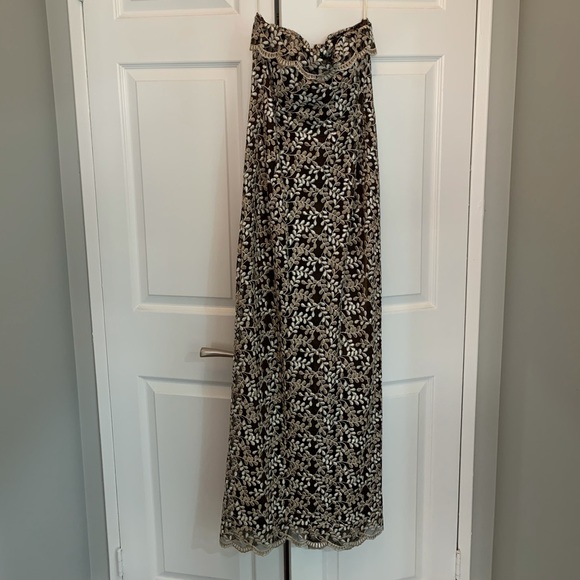 Lace Strapless Gown - Picture 1 of 2